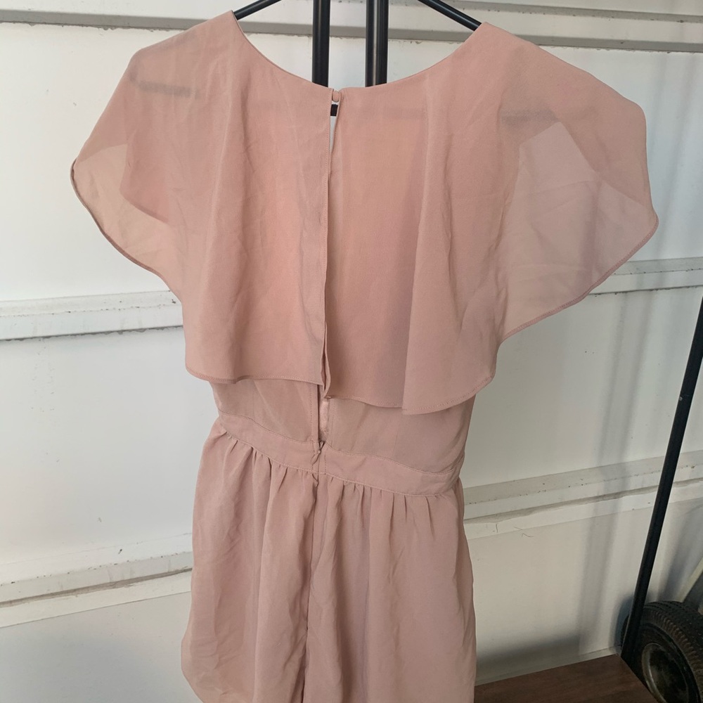 ASTR The Label Blush Flutter Cape Romper - Picture 6 of 10